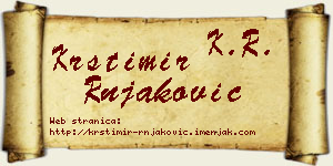 Krstimir Rnjaković vizit kartica